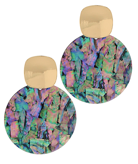 Square & Shell Earrings