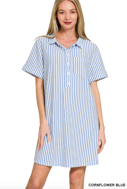 Collared Button Down Dress