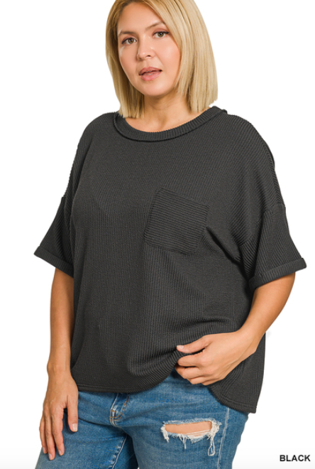 PS Ribbed Pocket Top