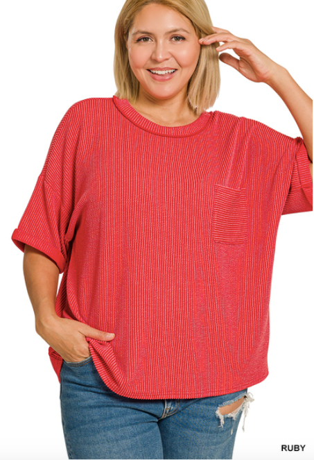 PS Ribbed Pocket Top