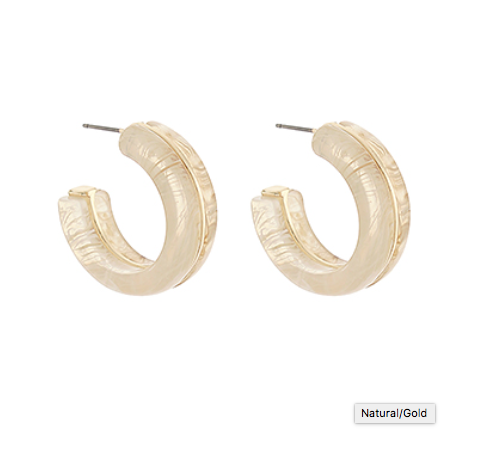 Marble & Metal Hoops