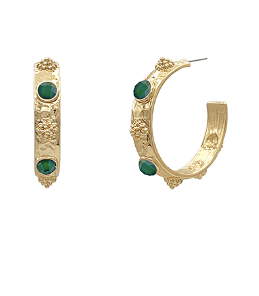 Ball & Stone Textured Hoops