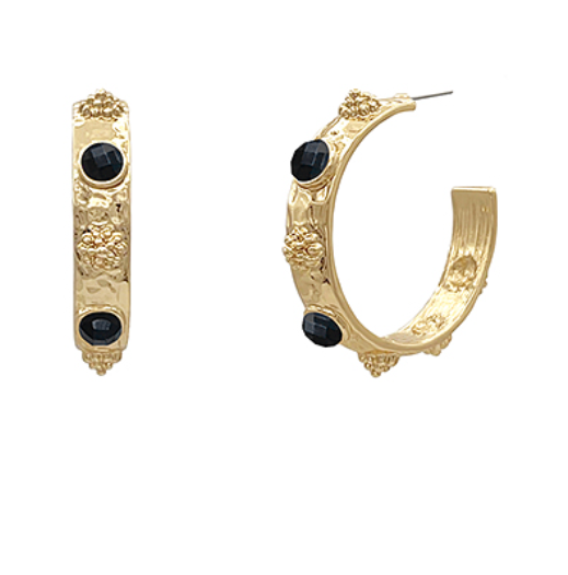 Ball & Stone Textured Hoops