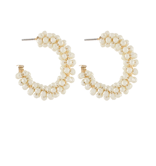 Pearlized Bead Hoops