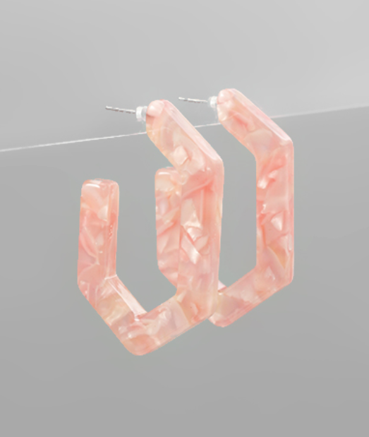 Acrylic Hexagon Hoops