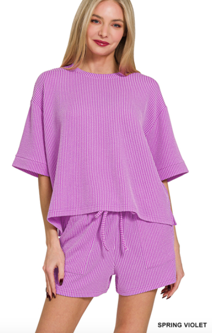 Ribbed Shorts Set