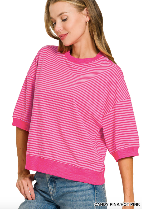 Striped Banded Bottom Top