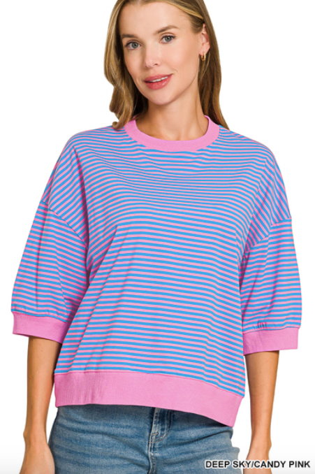 Striped Banded Bottom Top