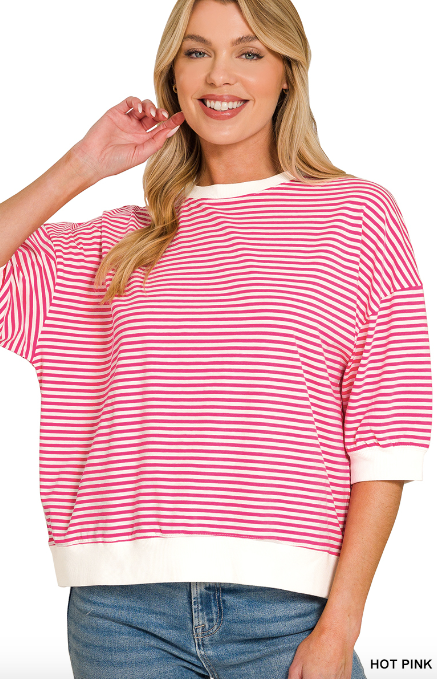 Striped Banded Bottom Top