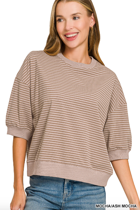 Striped Banded Bottom Top