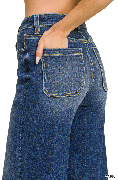 Dark Pintuck Wide Pants