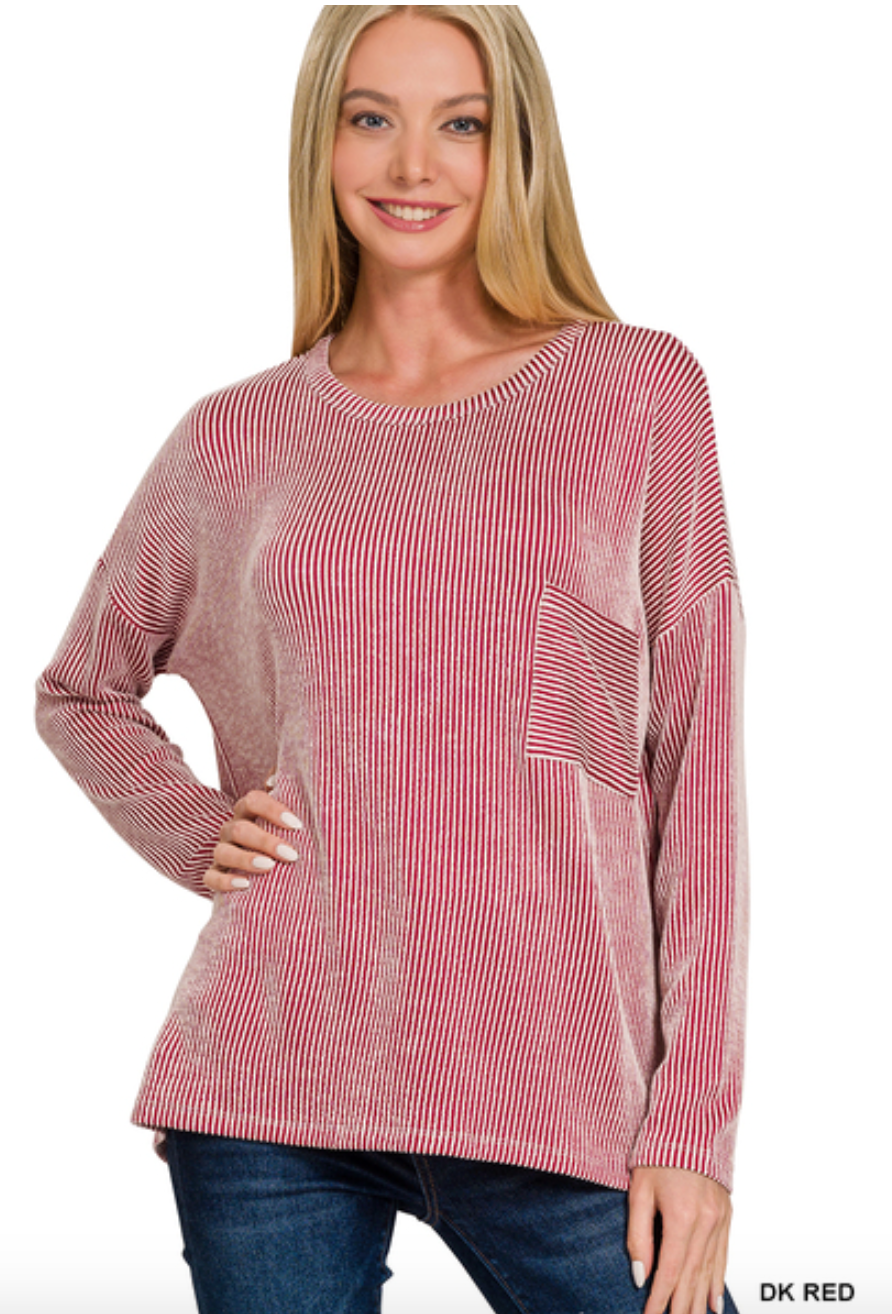 Ribbed Long Sleeve Top