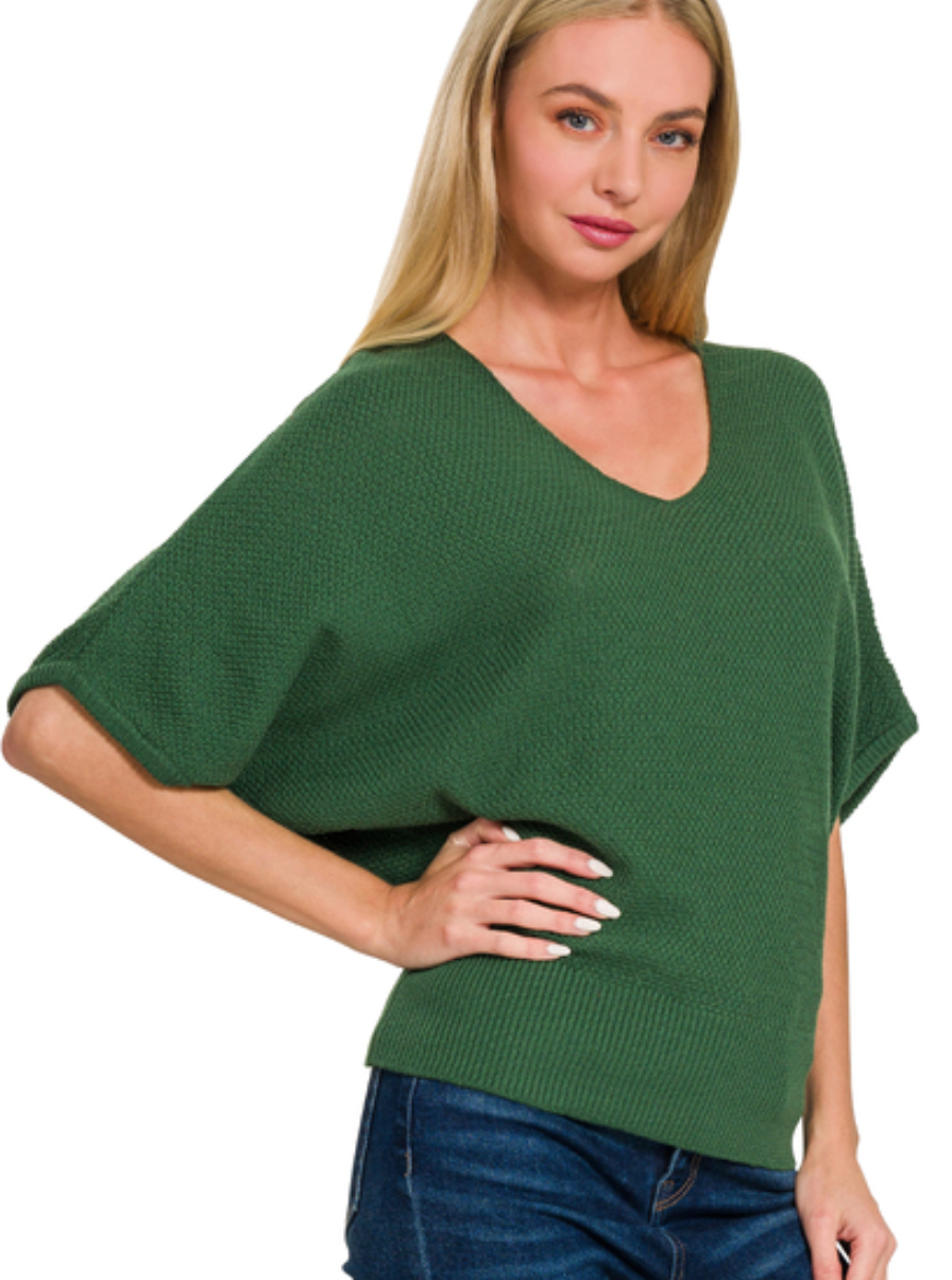 V-Neck Dolman Sweater