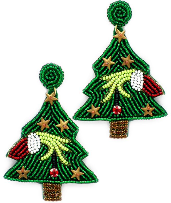 Christmas Beaded Earrings