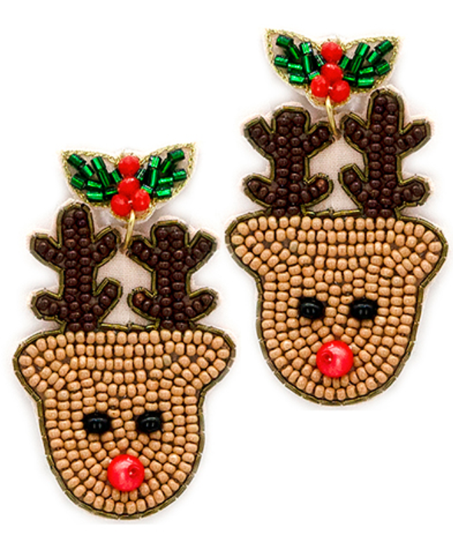 Christmas Beaded Earrings