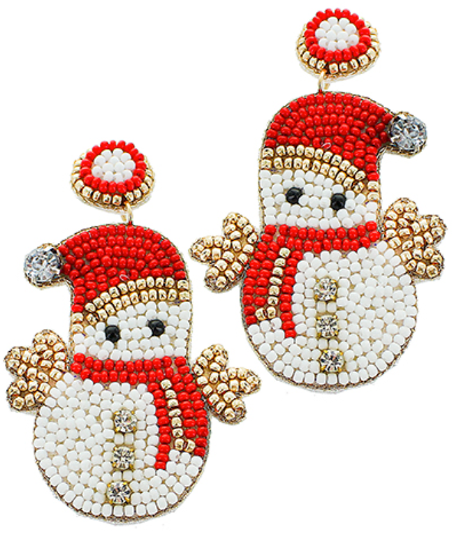 Christmas Beaded Earrings