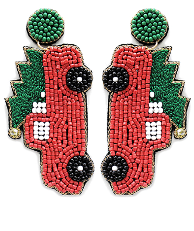 Christmas Beaded Earrings