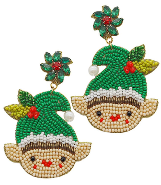 Christmas Beaded Earrings