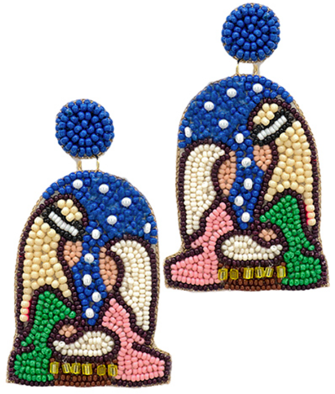 Christmas Beaded Earrings