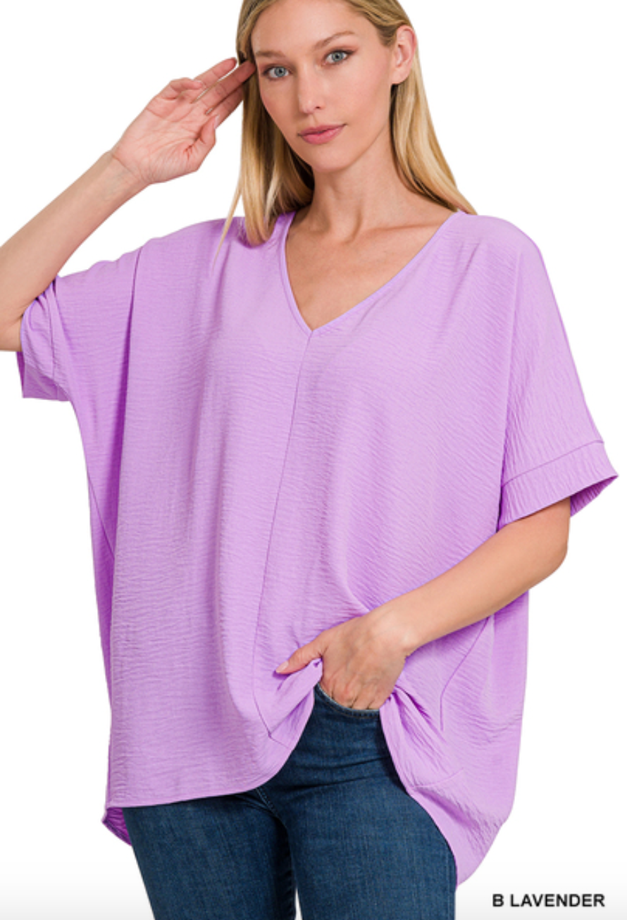 Woven Dolman Top