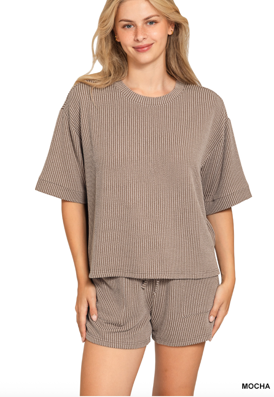Ribbed Shorts Set