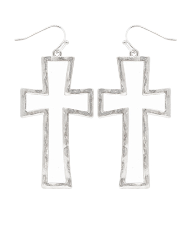 Metal Cross Earrings