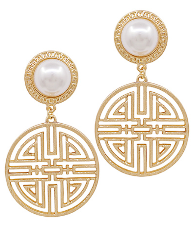 Filigree Pearl Earrings