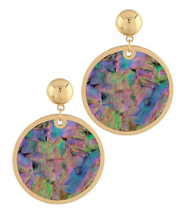 Disk Drop Earrings