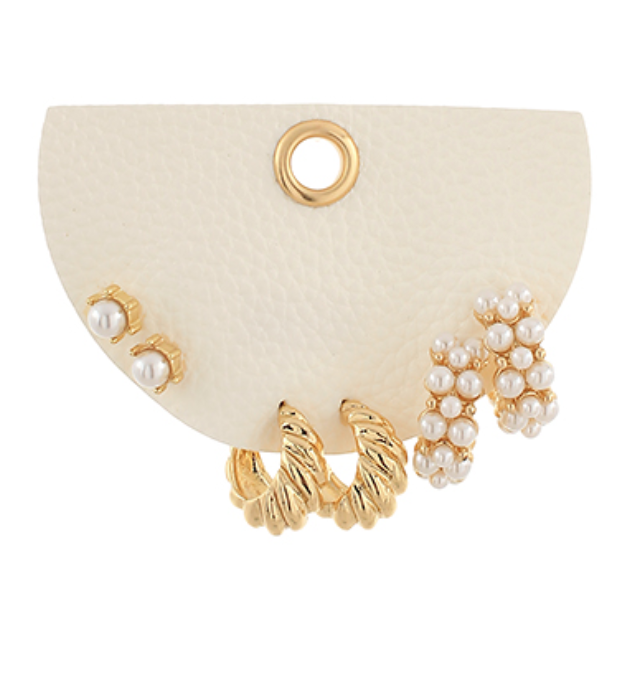 Pearl Hoops Set