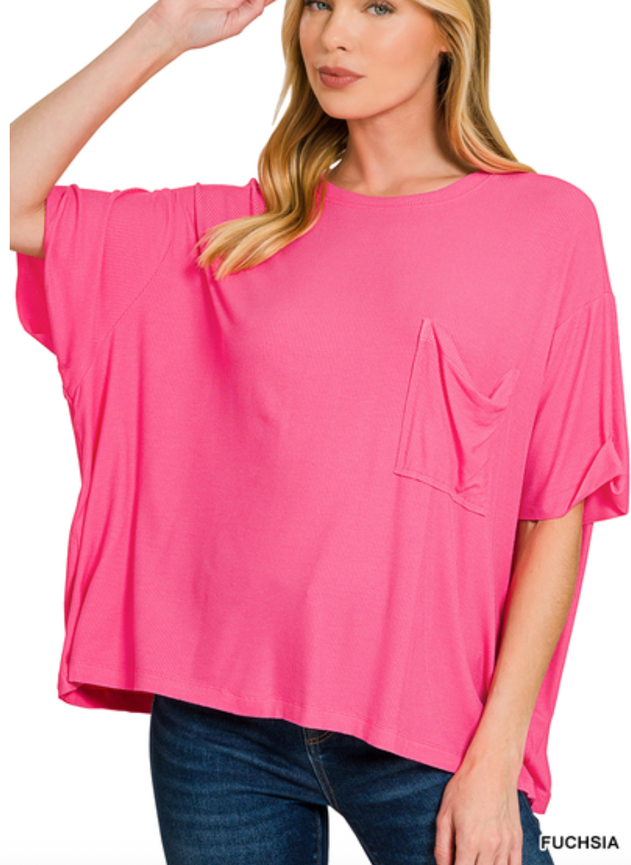 Oversized Ribbed Tee