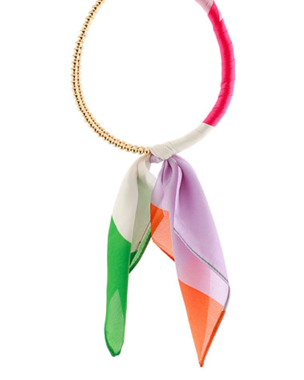 Scarf Wrapped Necklace