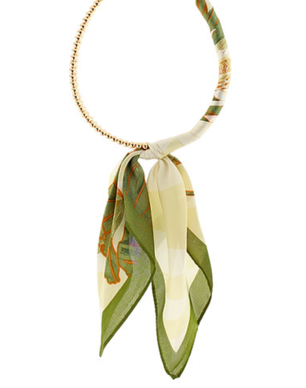 Scarf Wrapped Necklace
