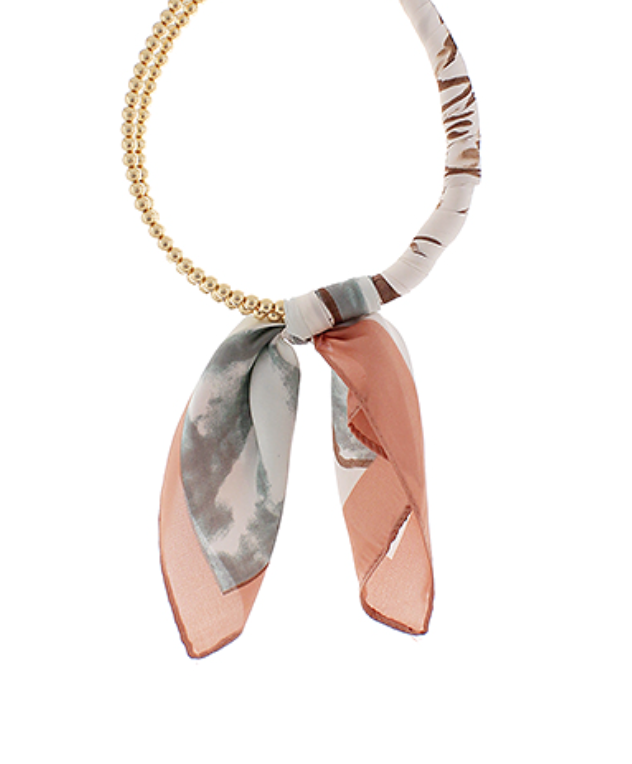 Scarf Wrapped Necklace