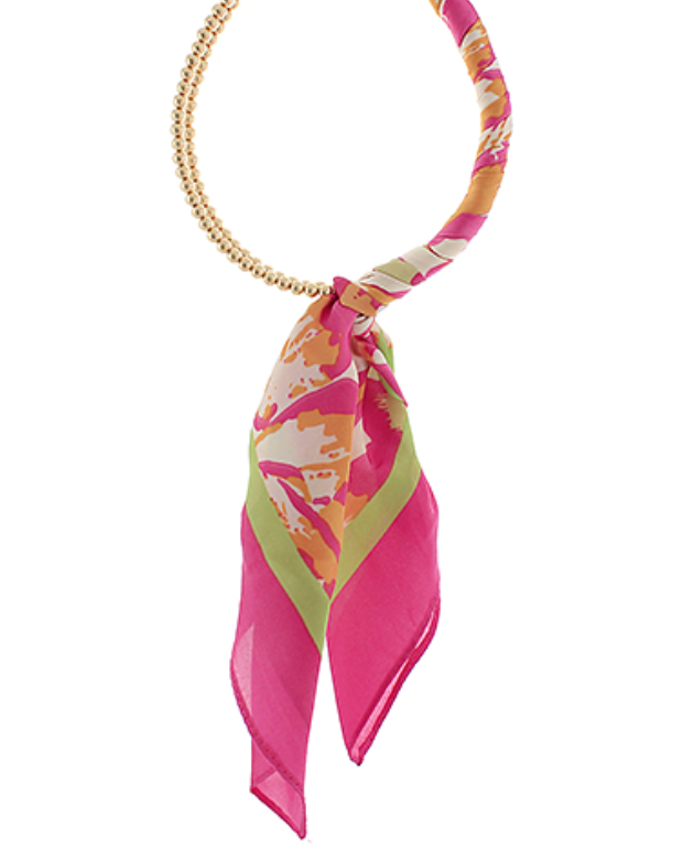 Scarf Wrapped Necklace
