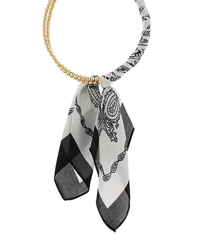 Scarf Wrapped Necklace