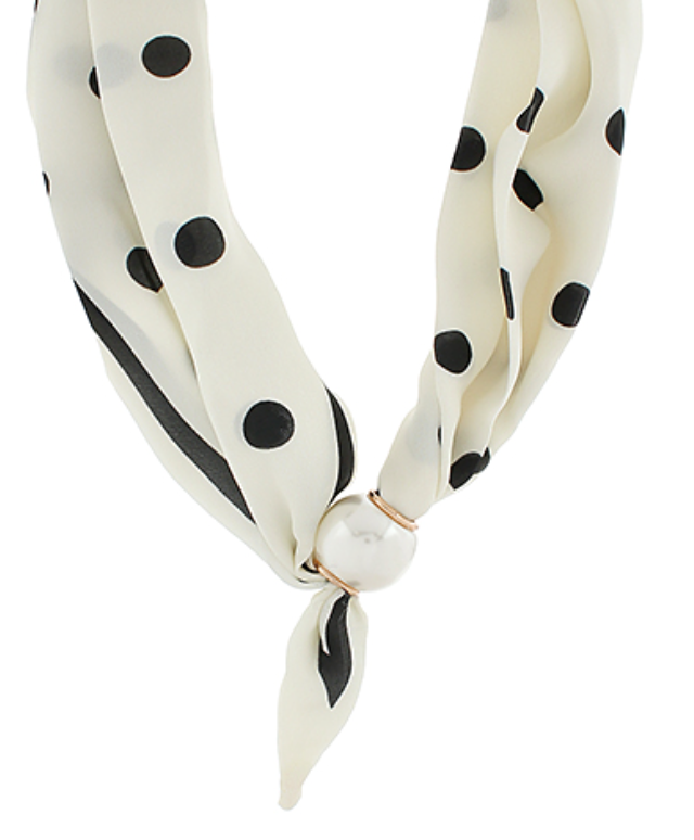 Polka Dot Scarf Necklace