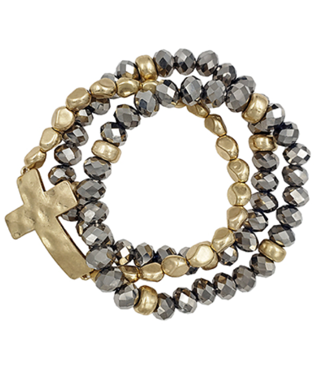 Cross Multi Beads Bracelet