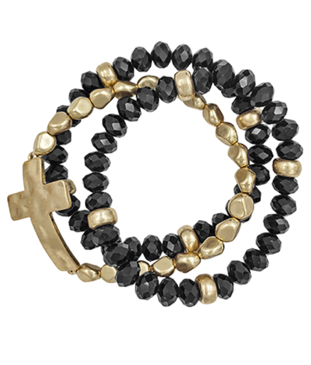 Cross Multi Beads Bracelet