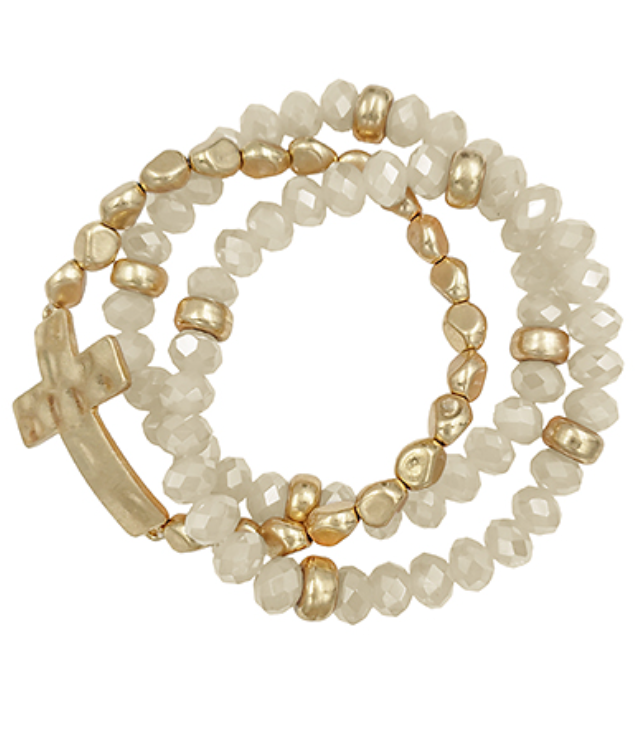 Cross Multi Beads Bracelet