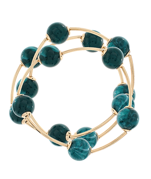3 Row Ball Bracelet Set