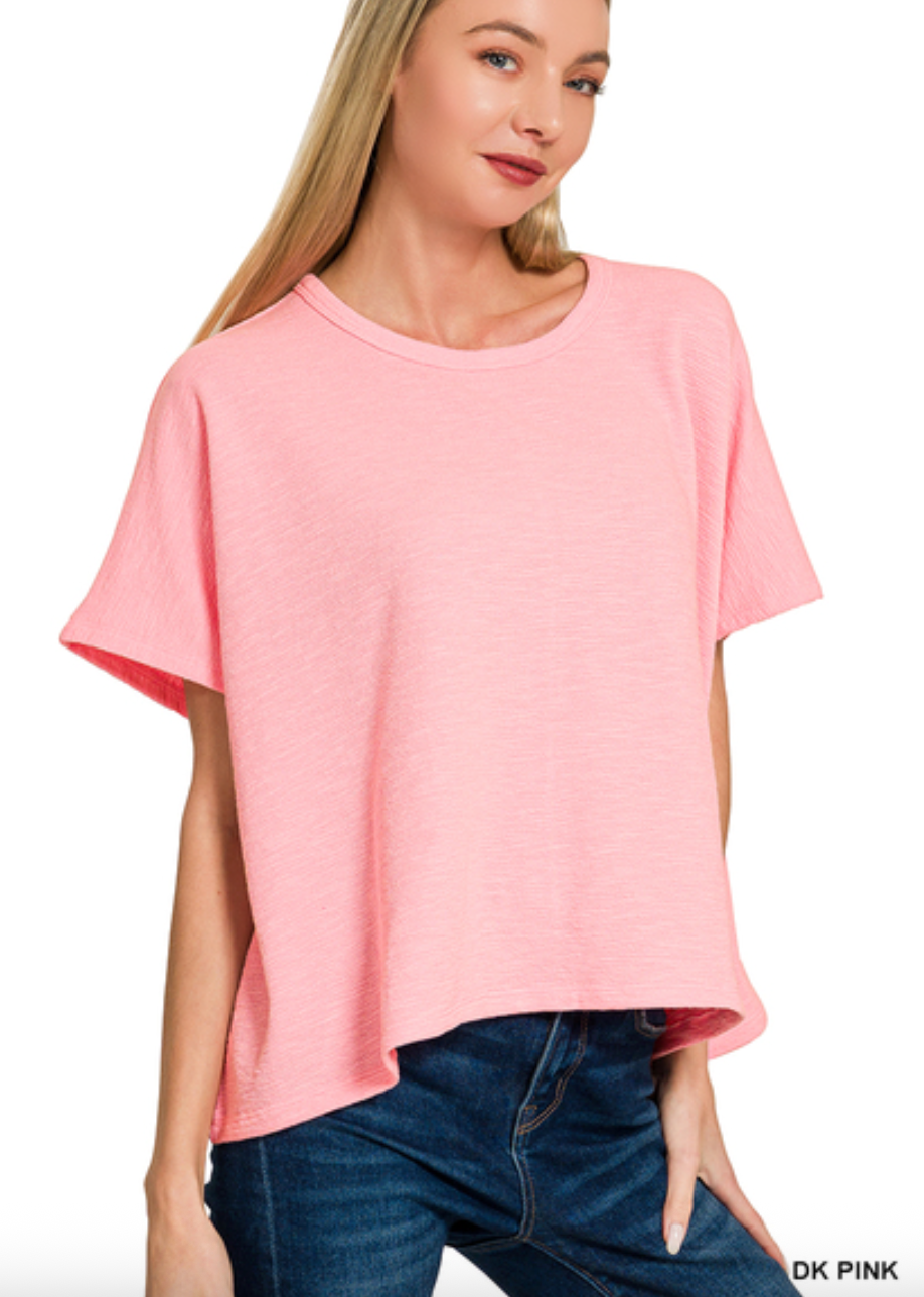 Slub Oversized Top