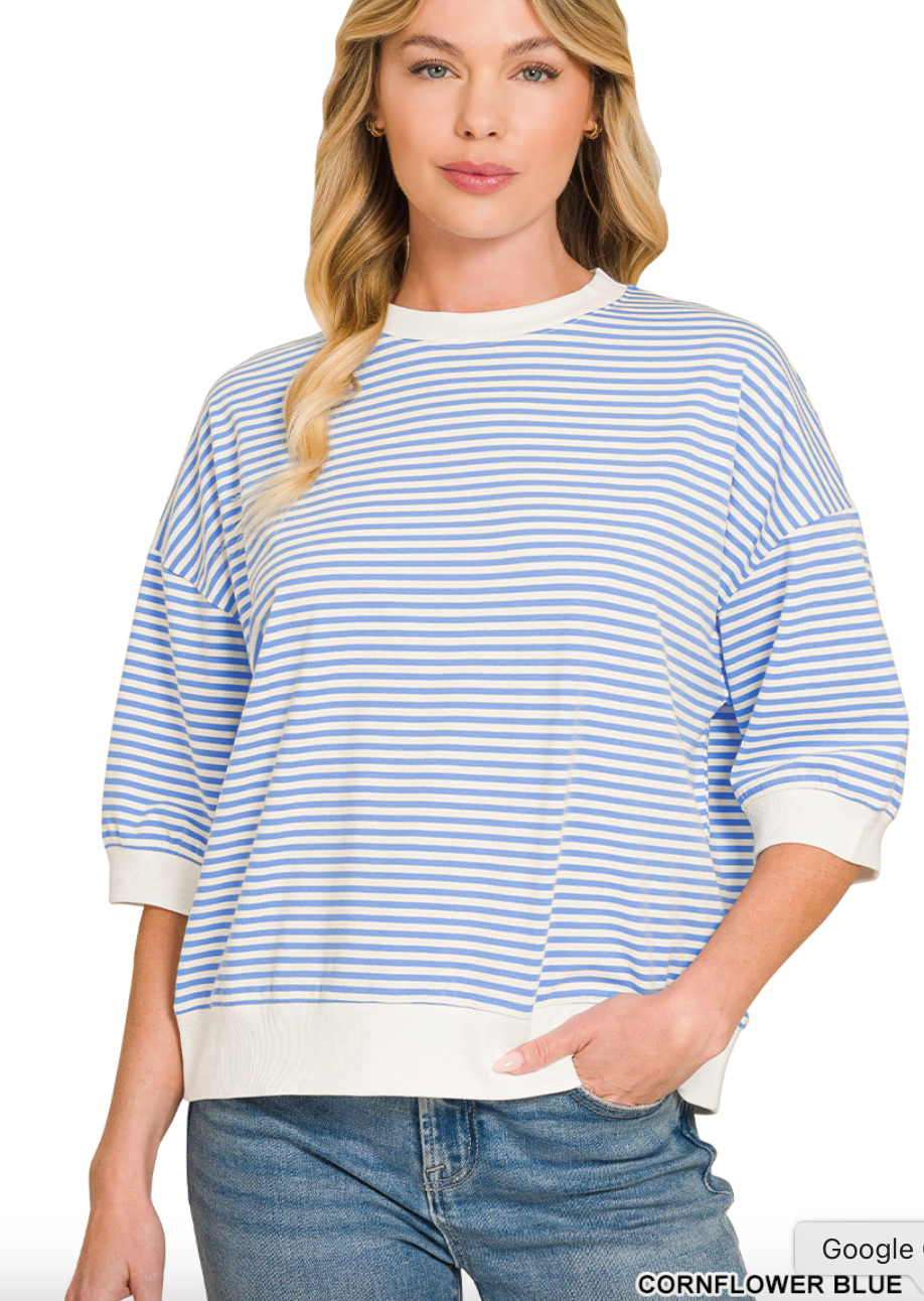 Striped Banded Bottom Top