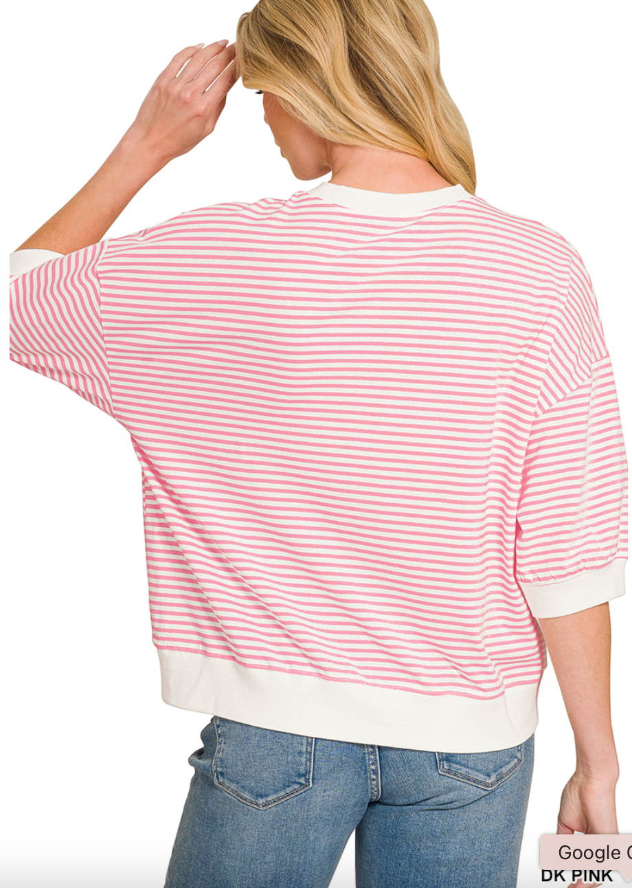 Striped Banded Bottom Top