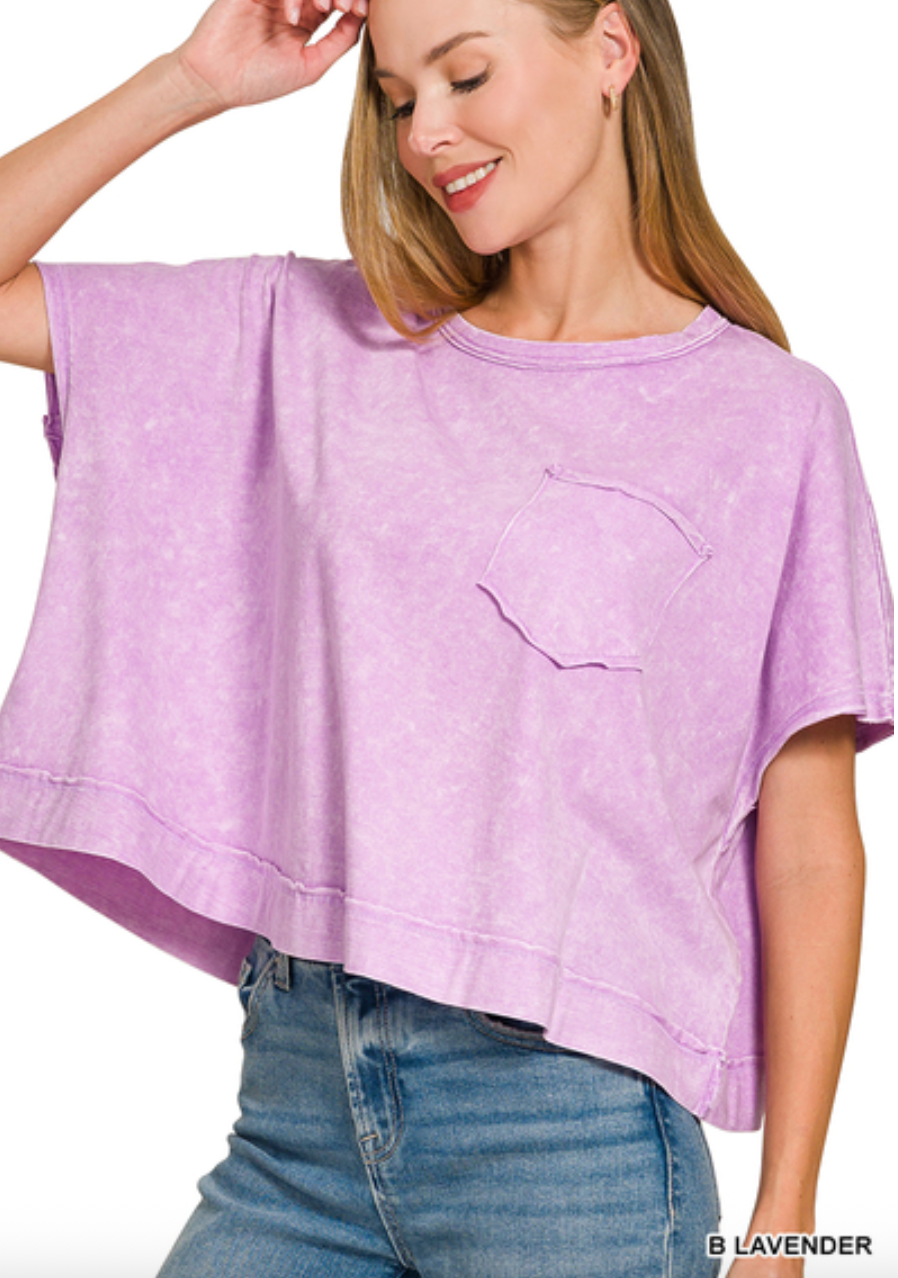 Halo Washed Oversized Top