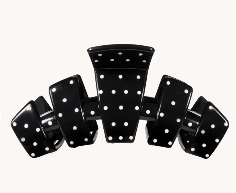 Teletie|Black Polka Dot Classic Clip