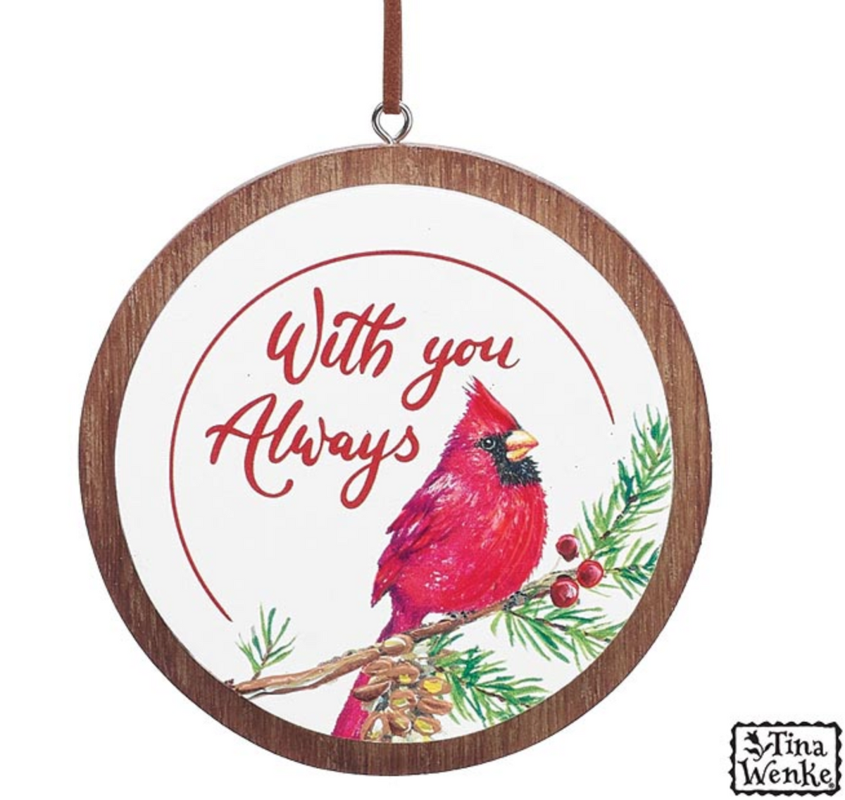 With You Always Cardinal Ornament