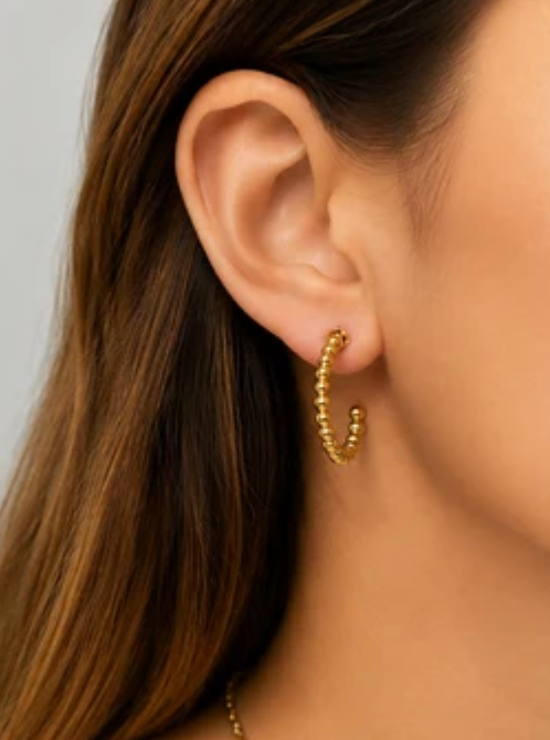 Lulu Mac Beaded Hoop Earrings