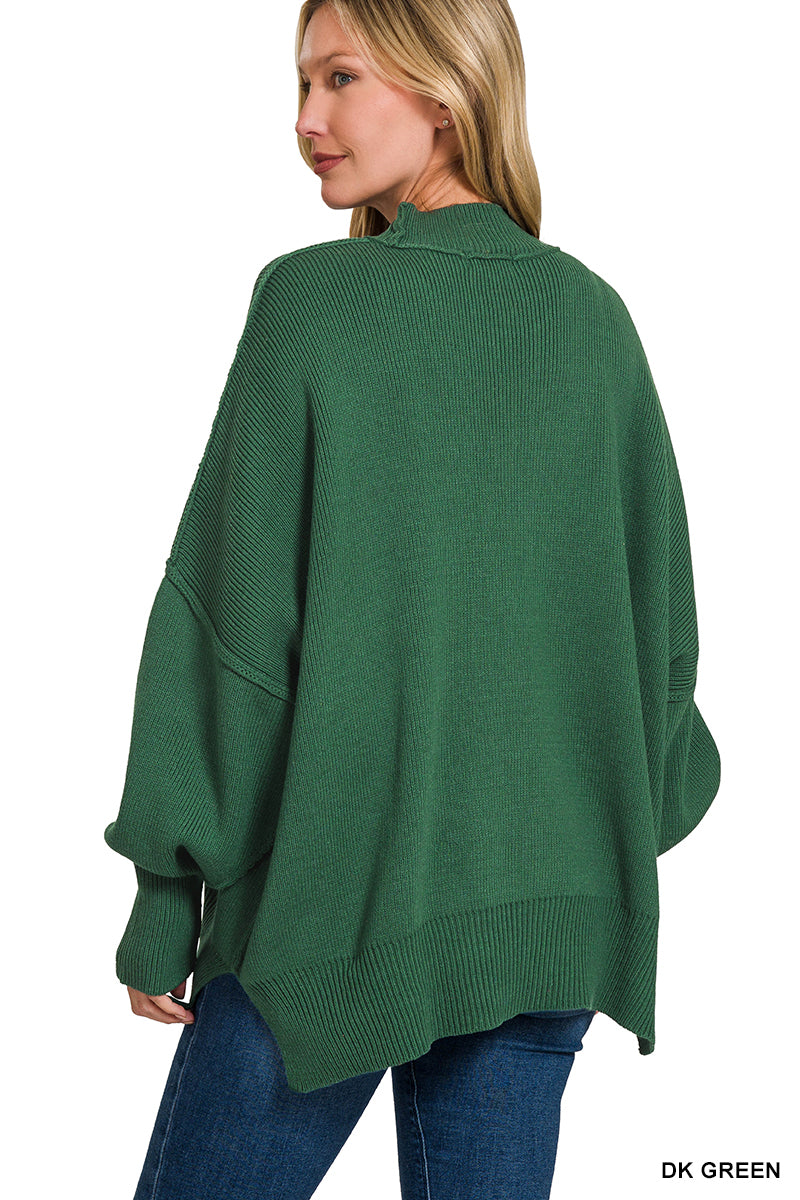 Side Slit Oversized Sweater