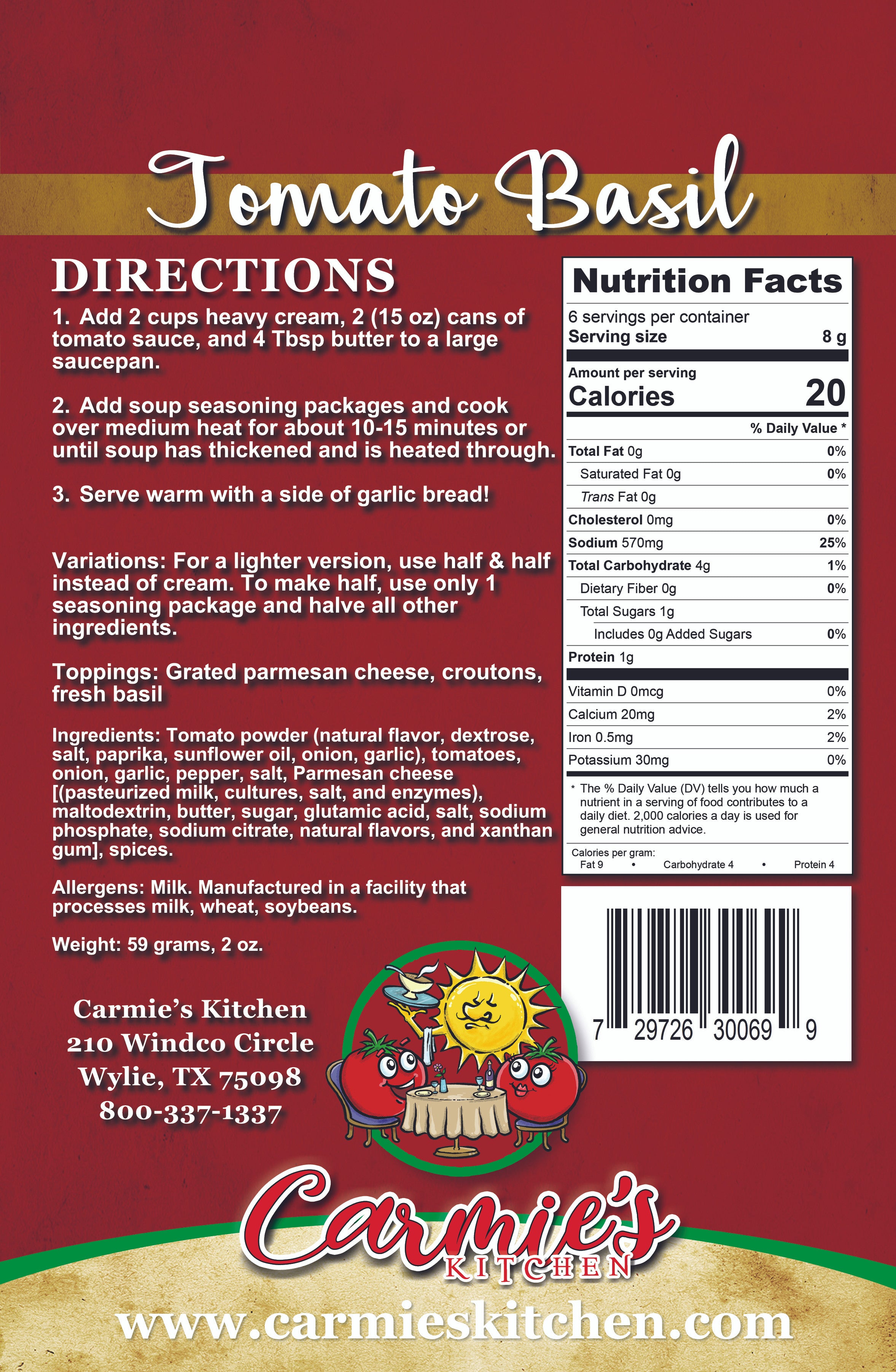 Carmie's Kitchen Soup Mix