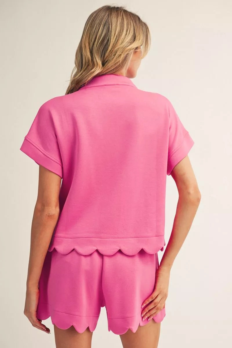 Hot Pink Scalloped Set